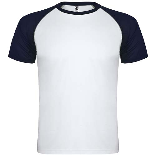 T-shirt sport manches courtes Enfant Indianapolis ROLY Blanc et Navy Blue